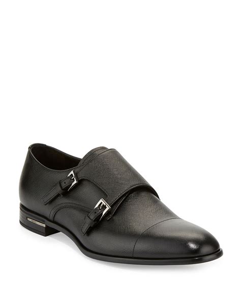 prada square toe monk shoes